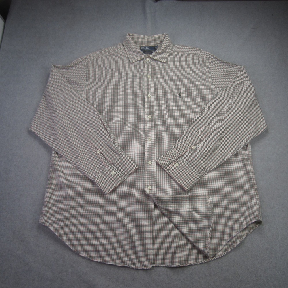 Polo Ralph Lauren Shirt Mens XXL‎ Multicolor Stanton Classic Fit Plaid Button Up